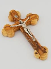 Crucifix Orthodoxe en Bois d'Olivier - 13 cm