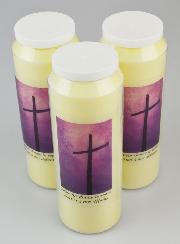 Lot de 3 Bougies de Neuvaine Prière pour les Défunts - Toussaint