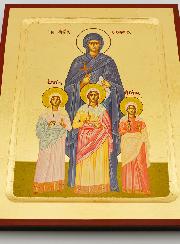 Icône Byzantine Sainte Sophie - 22 cm