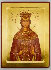 Icône Byzantine Sainte Irène de Thessalonique - 30 cm