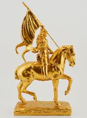 Statue Sainte Jeanne D' Arc Peinte à la Main - 18 cm