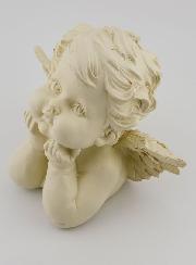 Statue Ange-Gardien Souffleur - 13 cm