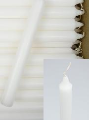 24 Bougies Cierges Teintées Masse Couleur Blanche