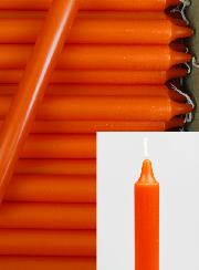 24 Bougies Cierges Teintées Masse Couleur Orange
