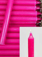 24 Bougies Cierges Teintées Masse Couleur Rose