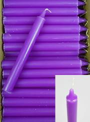 24 Bougies Cierges Teintées Masse Couleur Violet