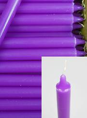 24 Bougies Cierges Teintées Masse Couleur Violet