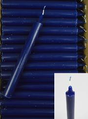 24 Bougies Cierges Teintées Masse Couleur Bleu Marine