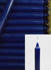 Carton 48 Cierges Teintées Masse Couleur Bleu Marine