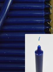 Carton 48 Cierges Teintées Masse Couleur Bleu Marine