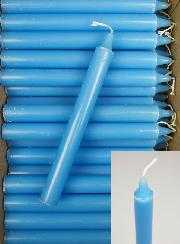 Carton 48 Cierges Teintées Masse Couleur Bleu Pastel