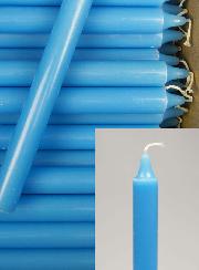 Carton 48 Cierges Teintées Masse Couleur Bleu Pastel