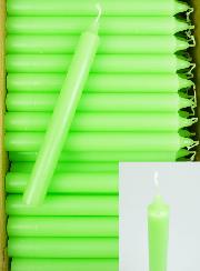 Carton 48 Cierges Teintées Masse Couleur Vert Fluo