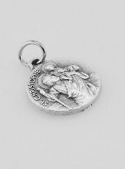 Médaille Saint Christophe en Métal Argenté - 15 mm