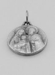 Médaille Sainte Famille en Métal Argenté - 16 mm