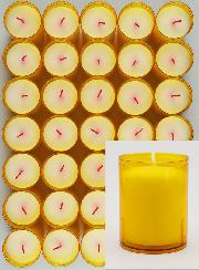 24 Bougies Veilleuses d'Église - Oranges - 20h