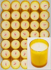 24 Bougies Veilleuses d'Église - Oranges - 20h
