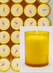 24 Bougies Veilleuses d'Église - Oranges - 20h