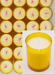 24 Bougies Veilleuses d'Église - Oranges - 20h