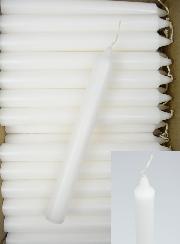 Carton 130 Bougies Cierges Teintées Masse Blanc