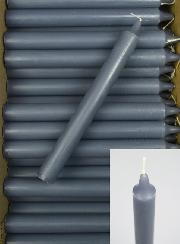 Carton 130 Bougies Cierges Teintées Masse Gris