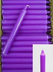 Carton 130 Bougies Cierges Teintées Masse Violettes