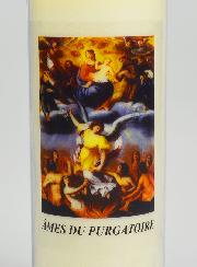 Bougie de Neuvaine pour les Âmes du Purgatoire - 17.5cm