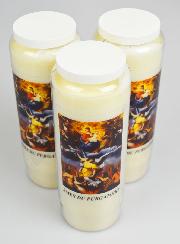 Lot de 3 Bougies de Neuvaine - Prier pour les Âmes du Purgatoire