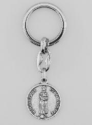 Porte-Clés de Notre Dame de la Salette Argenté avec Prière