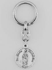 Porte-Clés de Sainte Marie-Madeleine Argenté avec Prière