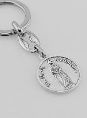 Porte-Clés de Sainte Marie-Madeleine Argenté avec Prière