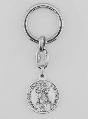 Porte-Clés de Marie qui Défait les Noeuds Argenté avec Prière