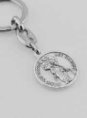 Porte-Clés de Marie qui Défait les Noeuds Argenté avec Prière