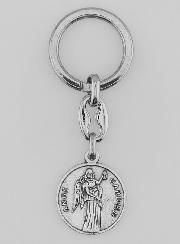 Porte-Clés Ange Gardien Protecteur Argenté avec Prière