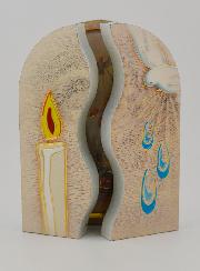 Icône Triptyque Souvenir de Baptême - 13 cm