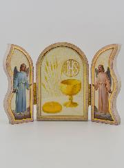 Icône Triptyque Souvenir de Première Communion - 13 cm