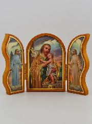 Icône Triptyque Saint Joseph - 12 cm