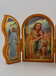 Icône Triptyque Saint Joseph - 12 cm