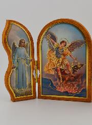 Icône Triptyque Saint Michel Archange - 12 cm