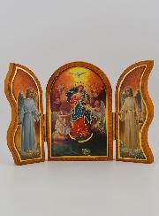 Icône Triptyque Marie qui Défait les Noeuds - 12 cm