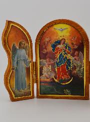 Icône Triptyque Marie qui Défait les Noeuds - 12 cm