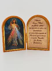 Icône Diptyque Christ de la Miséricorde Divine + Prière