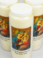 Lot de 3 Bougies de Neuvaine à Notre Dame du Perpétuel Secours