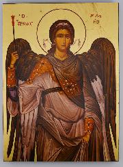 Icône Byzantine Saint Michel Archange Gris - 25 cm