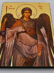 Icône Byzantine Saint Michel Archange Gris - 25 cm