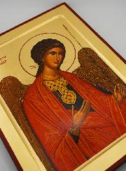 Icône Byzantine Saint Michel Archange Rouge - 30 cm