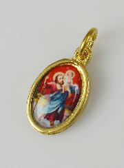 Médaille Saint Christophe Dorée - 14 mm