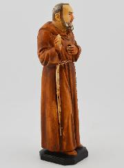 Statue Saint Padre Pio Polychromée Peinte Main - 15 cm