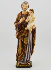 Statue de Saint Joseph Polychromée Peinte Main - 22 cm