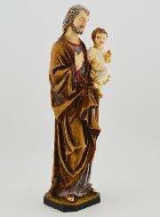 Statue de Saint Joseph Polychromée Peinte Main - 22 cm